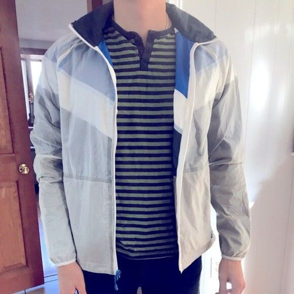 Nike Vintage Super Rare Windrunner Jacket Nylon Glanz Translucent Blue M